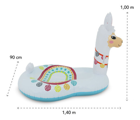 Boia Inflável Lhama Piscina 1,00 X 90cm X 1,40 M Bel 163000 1