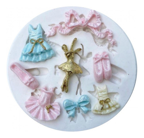 Molde De Silicone Tema Bailarina Princesa 0