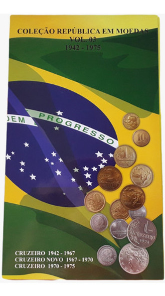 Álbum De Moedas Do Brasil Cruzeiro República De 1942 A 1975 0