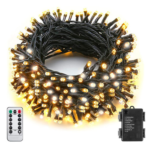 Guirnalda De Luces De Navidad Para Exteriores, 33 Pies, 100 0