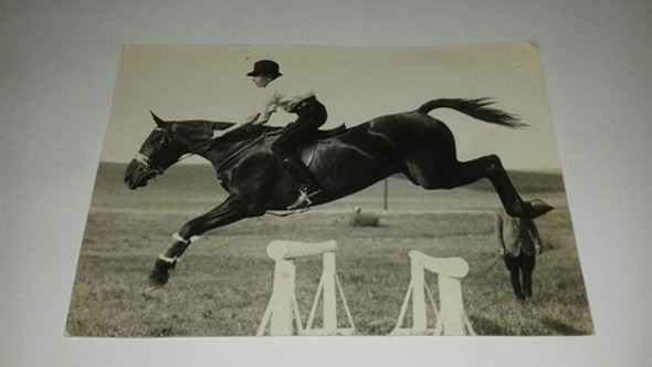 Antigua Foto Jinete Caballo 17,5x12,5cm 0