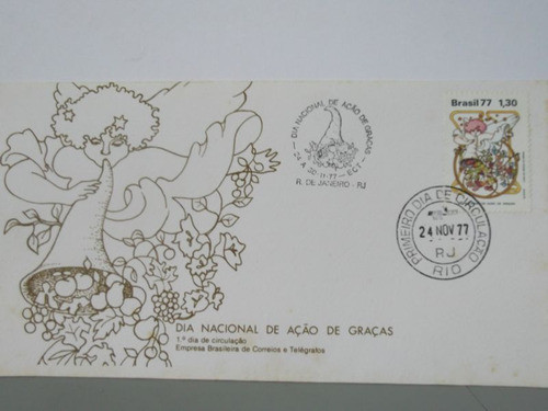 Envelope - Dia Nacional De Ação De Graças - 1977 0