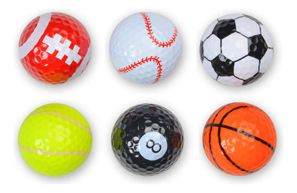 Surtido De 6 Pcs Pelotas De Golf (baloncesto, Voleibol 0 Surtido De 6 Pcs Pelotas De Golf (baloncesto, Voleibol 0