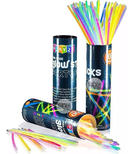 Pulseras Flúo Pack De 100 Unidades Luminosas Colores Neón 0