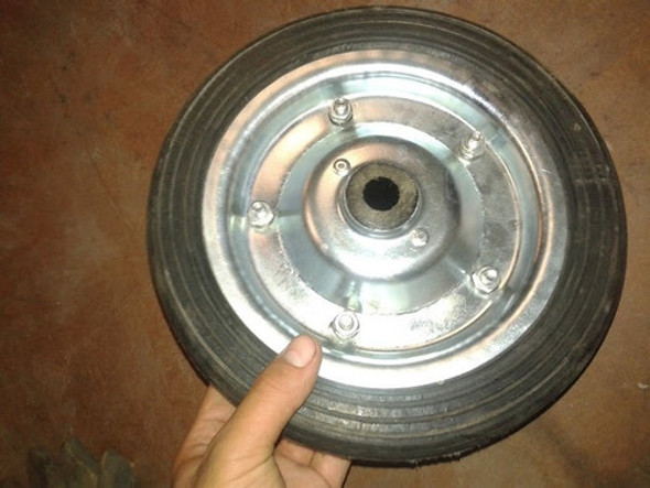 Rueda Maciza Industrial 260mm Con Llanta Metálica 0