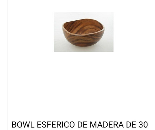 Bowl/ Centro De Mesa Esferico En Madera 1