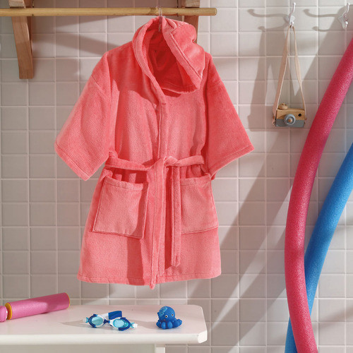 Döhler Kit Roupão Rosa + Toalha De Banho Infantil Gatinha P 1