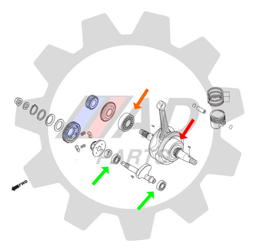 Rolamentos Virabrequim Balanceiro Honda Cg 150 Fan Titan 1