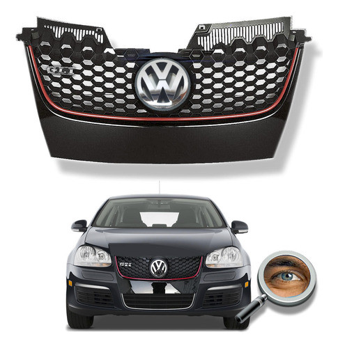 Vento Mk5 Parrilla Gti Negra Emblema + Insignia Tuningchrome 0
