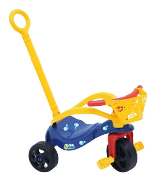 Triciclo Infantil Peixinho Com Empurrador Proteção/ Cestinha 0