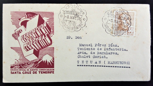 España, Sobre Exposición De Muestras Tenerife 1951 L15311 0