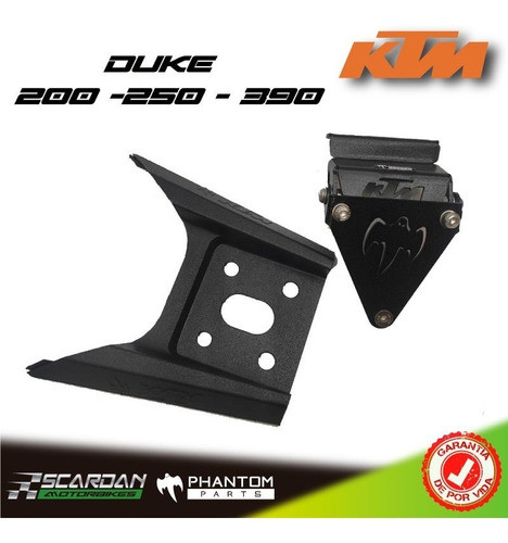 Portapatente Rebatible Fender Ktm Duke 200 250 390 Ng 1