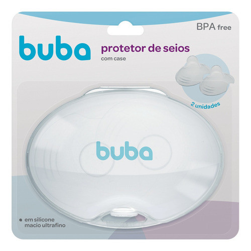 Protetor Para Seios Em Silicone Com Case Buba 2 Unidades 0