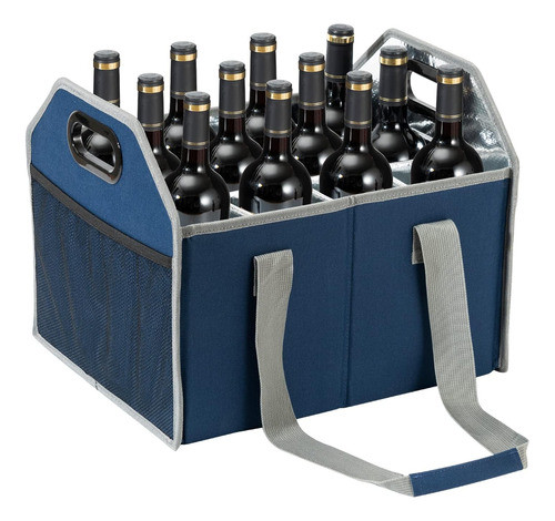 Bolsa De Almacenamiento Plegable Para 12 Botellas De Vino Az 1