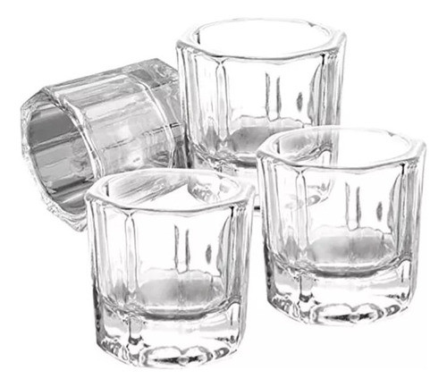 Vaso Dappen X2 De Vidrio Uñas Esculpidas Acrílicos Manicuria 0
