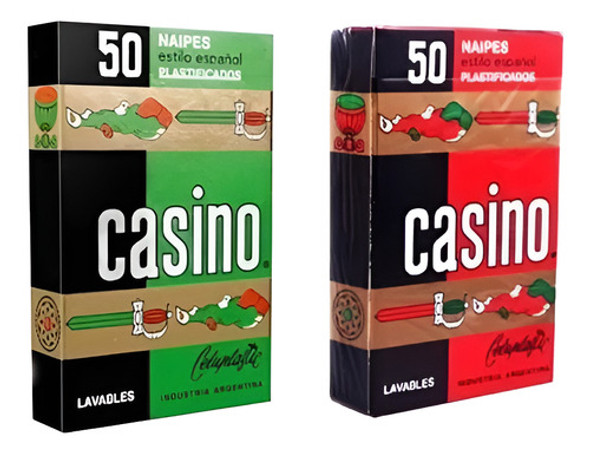 Naipes Cartas Españoles Plastificados X50 Casino (x10 Unid.) 0