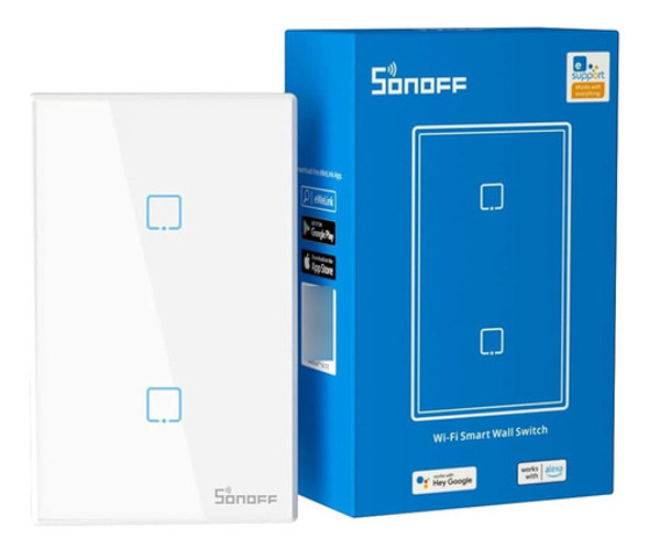 Interruptor Inteligente De Pared Sonoff 2 Botones Wifi 1