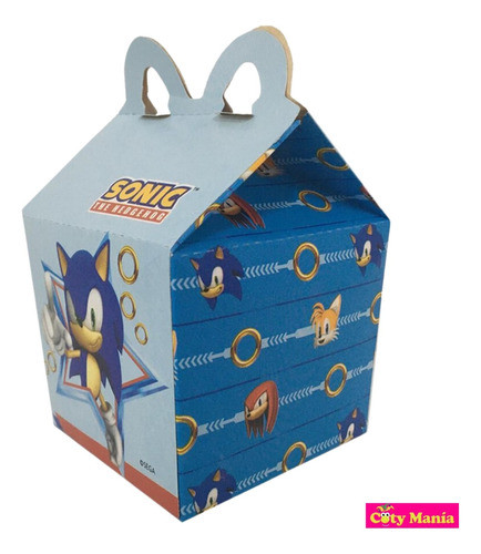 Cajita Feliz Para Cumpleaños X 5u - Sonic 1