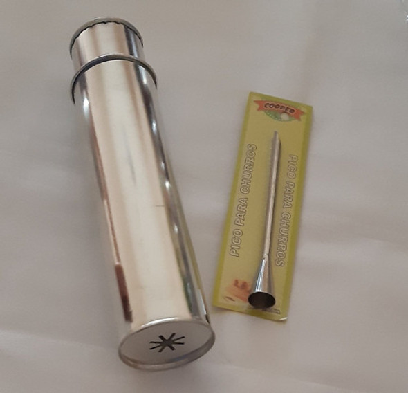 Set Churrera Manual + Pico Rellenar Churros Tipo Aguja 11cm 0