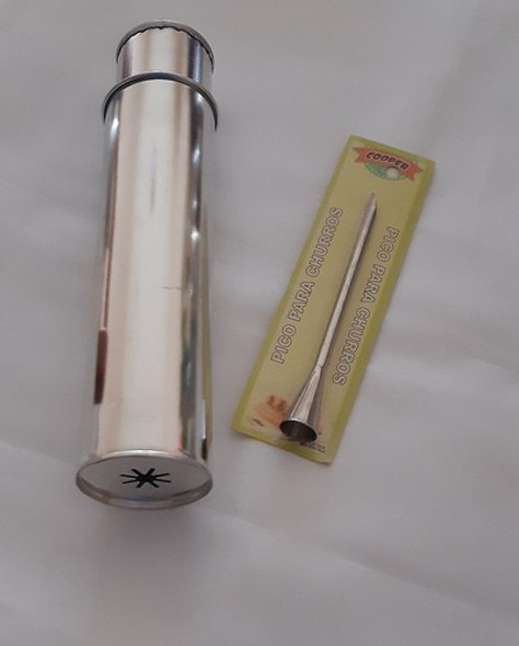 Set Churrera Manual + Pico Rellenar Churros Tipo Aguja 11cm 1