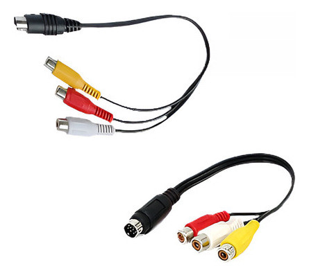 S-video 7 Pin A 3 Rca Tv Av Hembra Cable Adaptador 0
