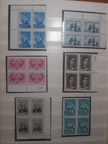 Filatelia Lote 12 Cuadros Mint Año 1957 Argentina 0