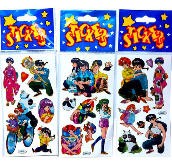 Set  Pegotines Stickers De Vintage Ranma 1/2 Anime Manga 0