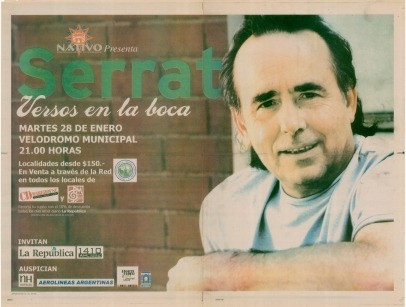 Serrat En El Velodromo En El Año 2003 - Lámina 45x30 Cm. 1