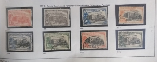 Ch124 Chile Serie Completa Año 1923 Conf. Panamericana 1