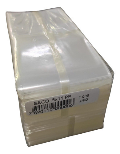 Saco Saquinho Brilhante Pp 5x11 Pacote C/3.000 Polipropileno 0