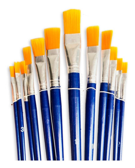 Kit Pinceles Artísticos Oleo Acrilico Pintura Maquillaje X12 0