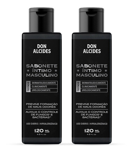 Kit 2x Sabonete Íntimo Masculino Sem Perfume Don Alcides 0