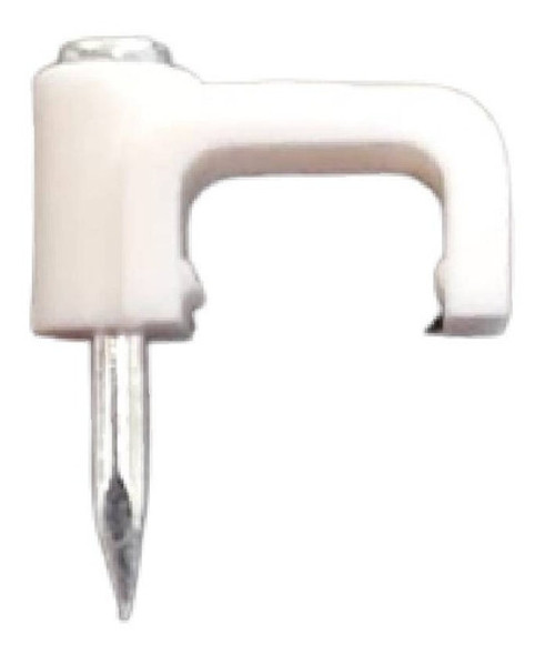 Grampa Nro.8 Blanca P/cable Chato (1caja X100unid) Kalop Stg 0