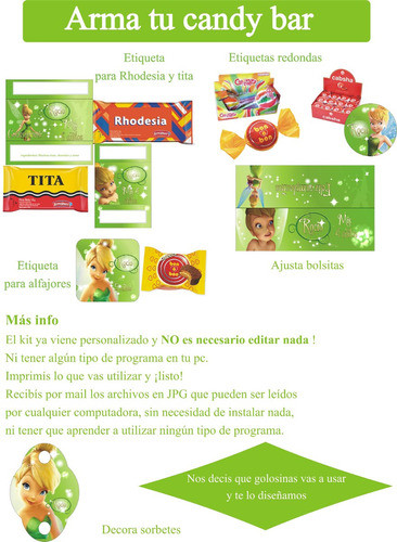 Tinkerbell  Kit Imprimible De Cumpleaños Personalizados 1