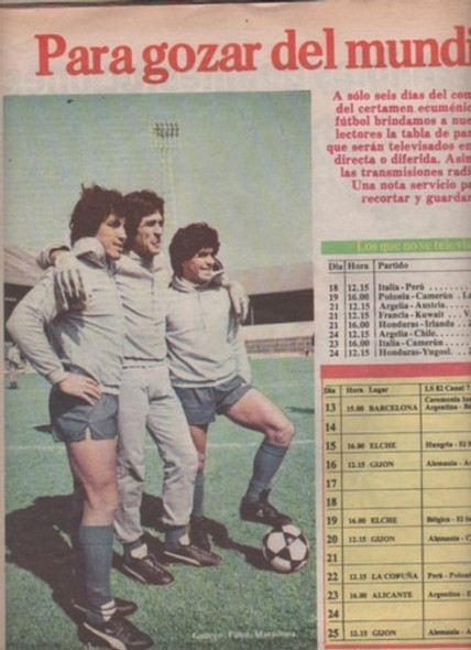 Revista Platense * Año 1982 Maradona - Juan Pablo Ii - Unica 1
