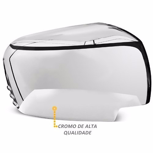 Par Aplique Cromado Capa Retrovisor Pajero Dakar 2010 1
