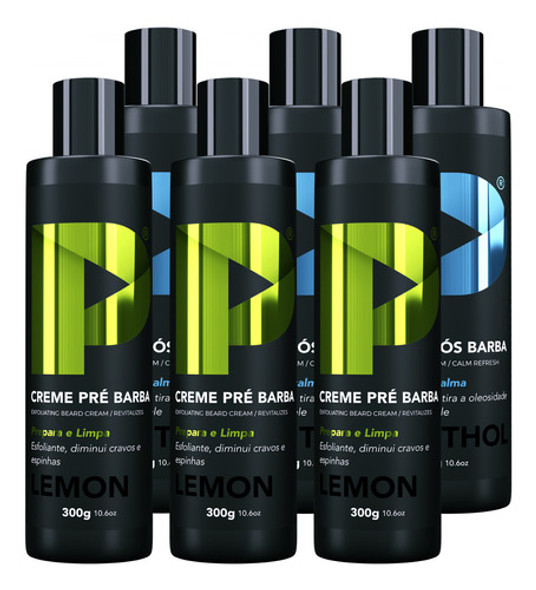 Kit Creme Pré E Pós Barba Play Barber Barbear Caixa 6 Unidad 0