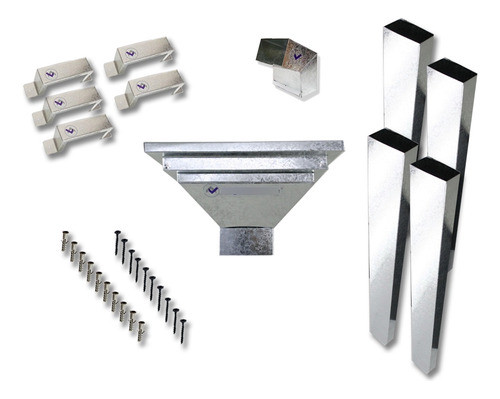 Combo Kit Bajada Techo Desague Pluvial 4 Mts Galv Escalonado 0