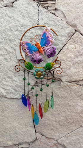 Colibrí  Y Mariposa De Vitroux Y Chapa 1
