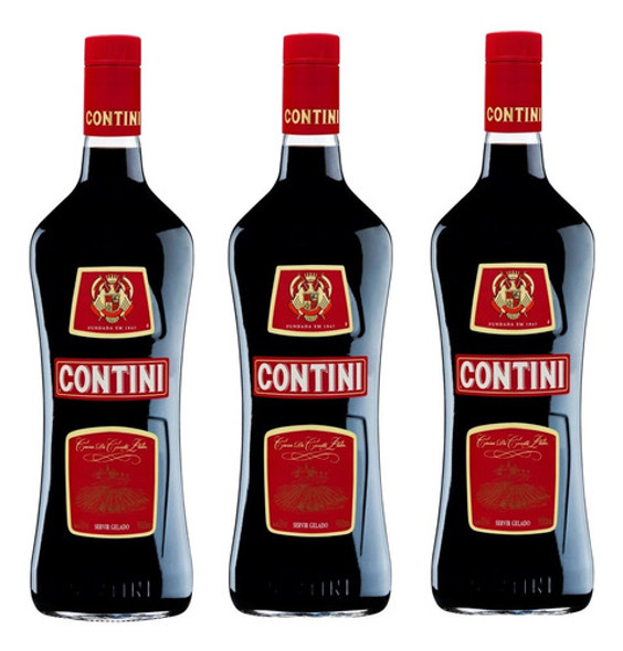 3 Contini Tinto Vermouth Composto Coquetel Alcoólico 900ml 0