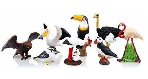 Juego De Figuras De Pajaros De Plastico De Juguete Muchos 0