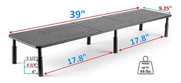Husky Mounts Elevador De Soporte De Monitor Doble Grande, Pa 1