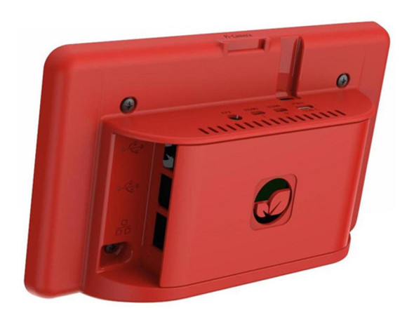 Gabinete Carcasa Raspberry Pi 4 Para Pantalla 7p Oficial Roj 0