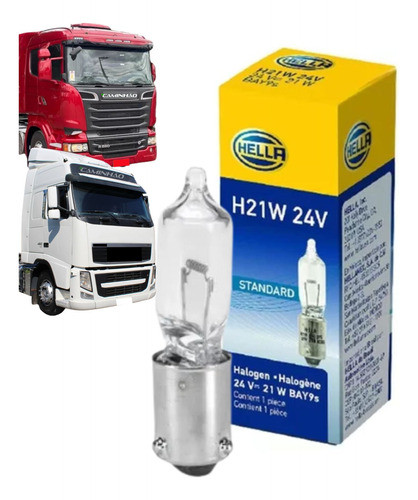 Lâmpada H21 24v Pisca Seta Fh / S5 Original Hella 0