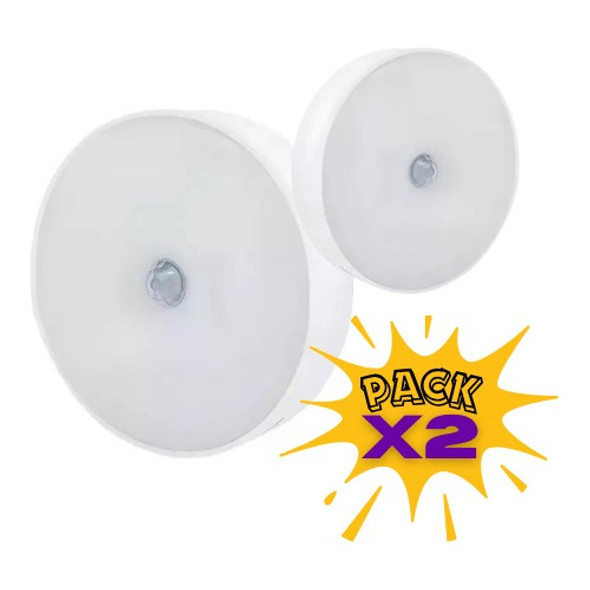 Lampara  X2 Luz 6 Led Con Sensor A Pilas Para Baul Placard 1