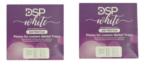 Kit 2 Placa Para Moldeira White Personal Sof Tray Eva Quadr 0