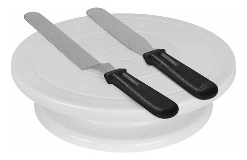 Plato Base Giratorio Con 2 Espatulas Alisador Escalon Recta 0