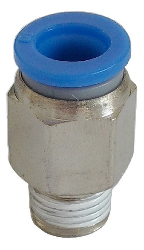 Conexão Pneumática Reta Macho Rosca 1/8 Npt Tubo 6mm -10 Pçs 1
