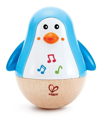Sonajero Musical Hape Pinguino Juguete Didactico Madera 6m+ 0