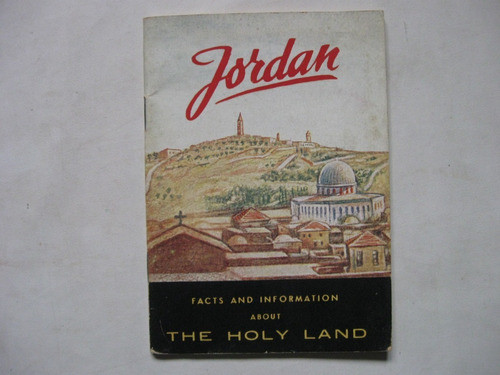 Jordan, Tierra Santa, Guia Turistica, 1954, En Ingles 0